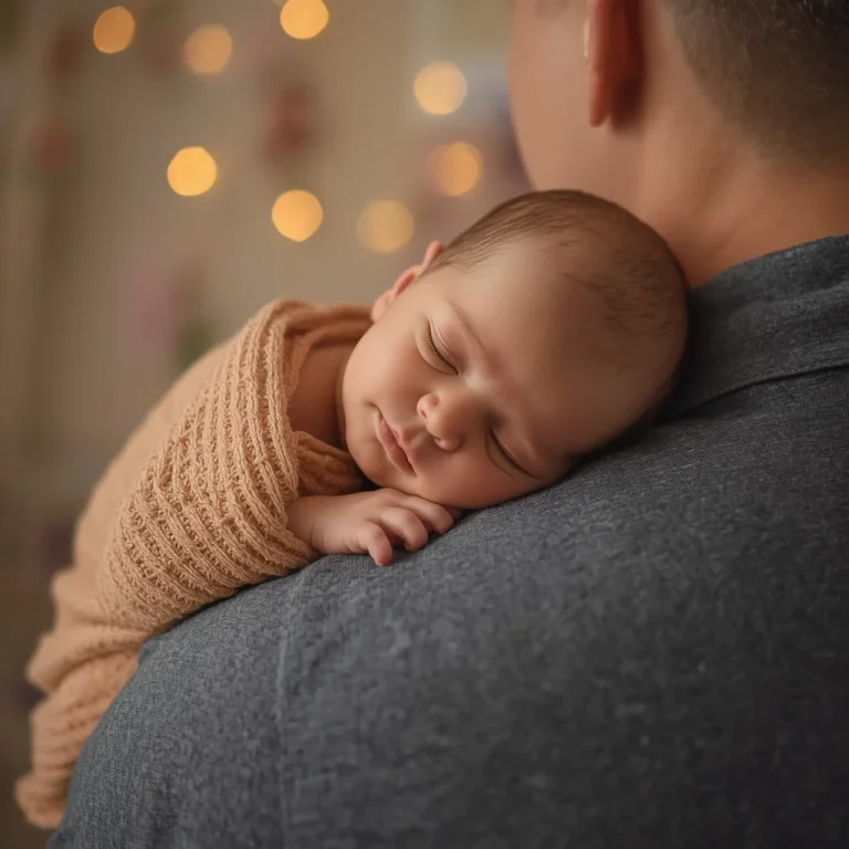 Dad’s Warm Shoulder Sleep | new born baby prompt for gemini