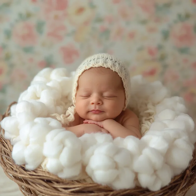 Dreamy Nest of Cotton | new born baby ai prompt
