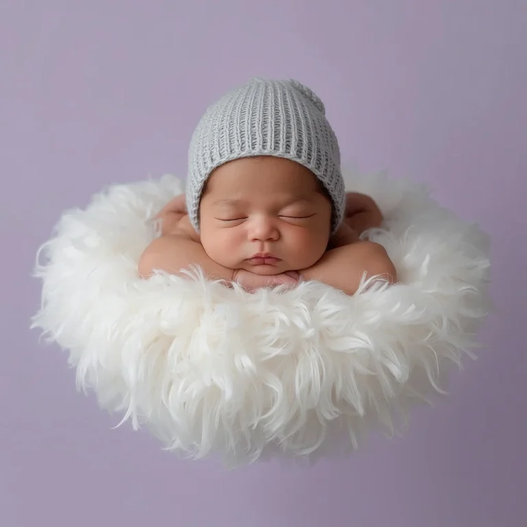 Floating on a Cloud | sleeping baby ai photo