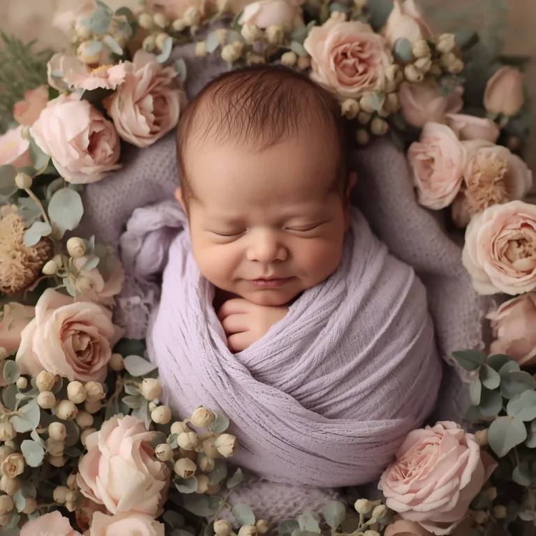 Sweet Dreams in Spring Blooms | infant photography ai prompt
