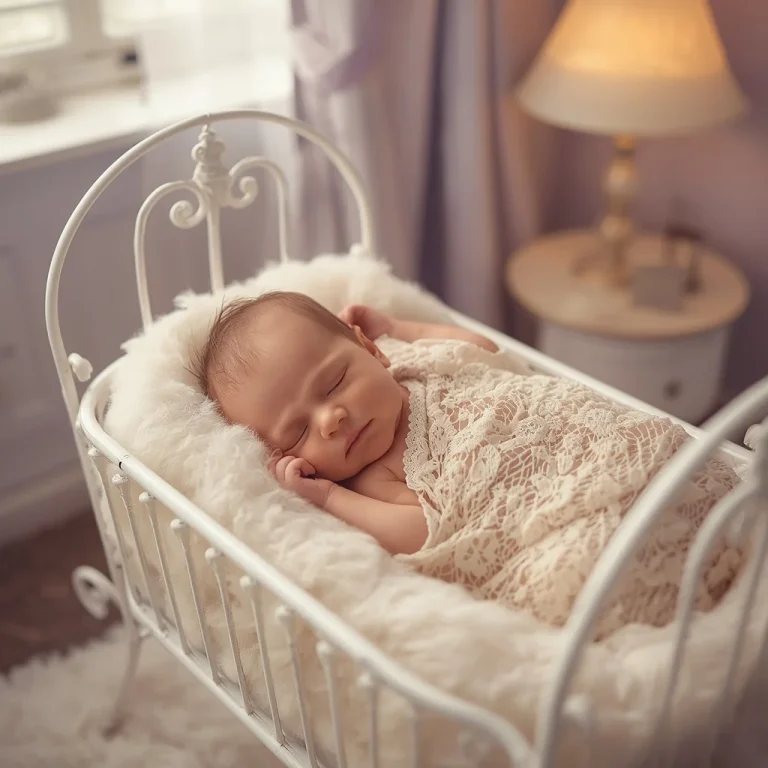 Vintage Cradle Sweet Dreams | baby girl ai prompt