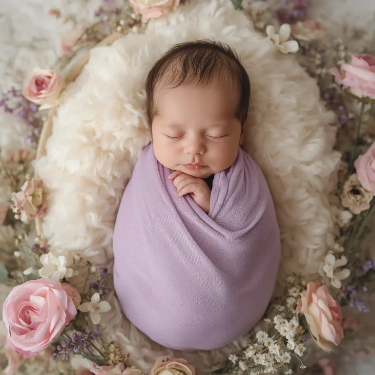 Wrapped in Soft Florals | trending baby prompt instagram