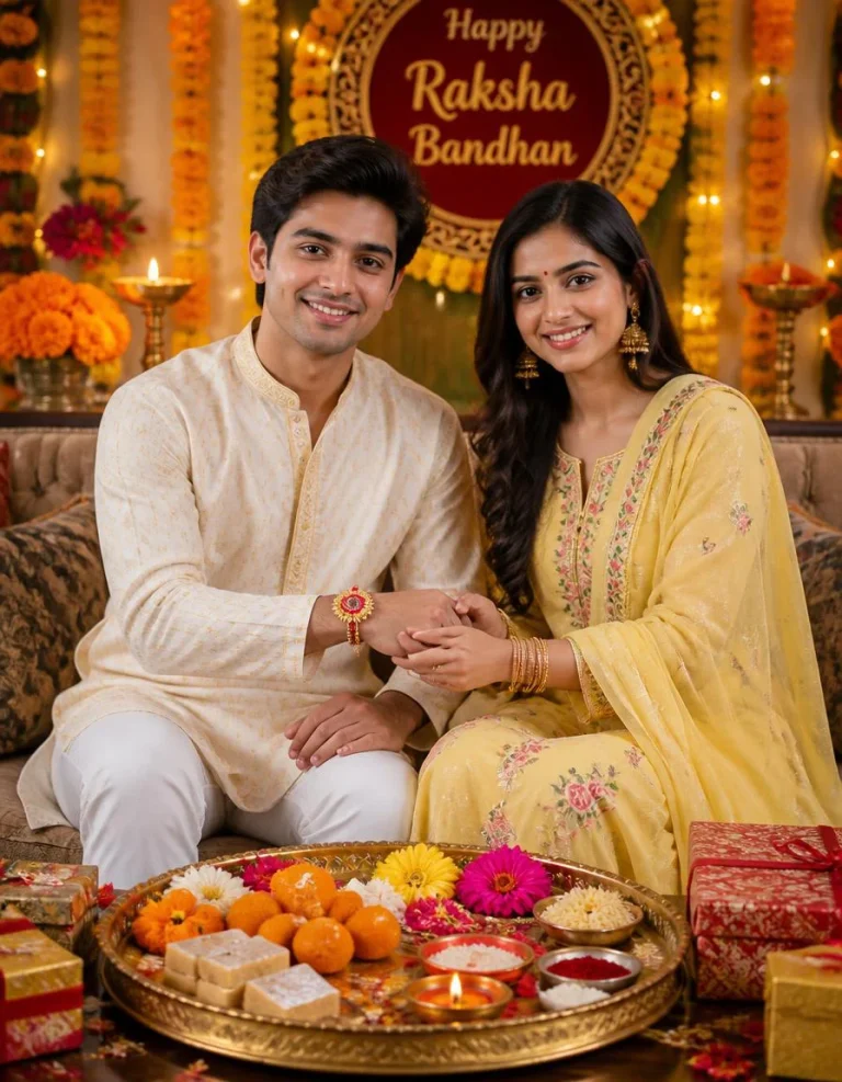Brother-Sister Rakhi Moment With Sweets