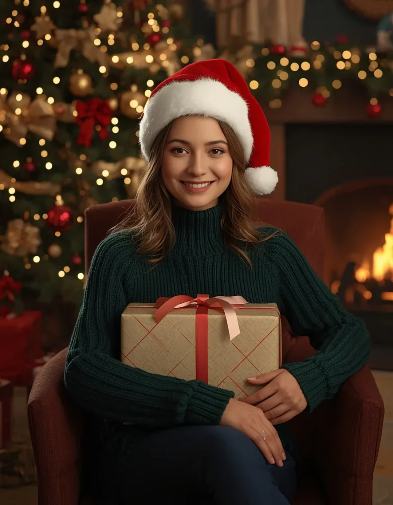 Christmas Gift on the Chair