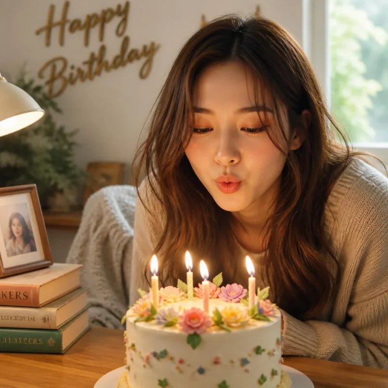 Cozy Home Cake Wish | birthday girl ai prompt