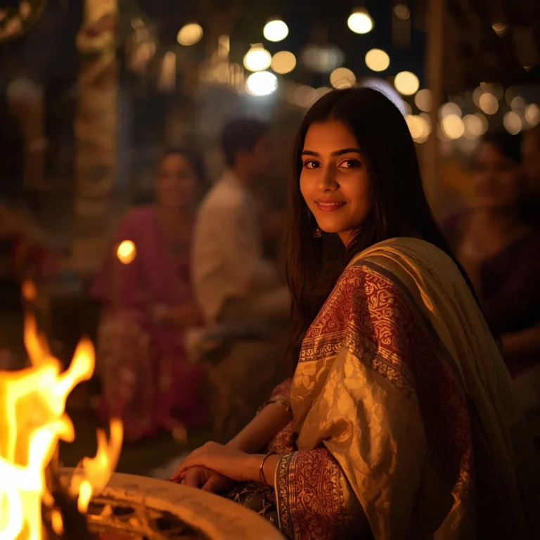 Cozy Lohri Family Gathering | lohri festival prompt for gemini