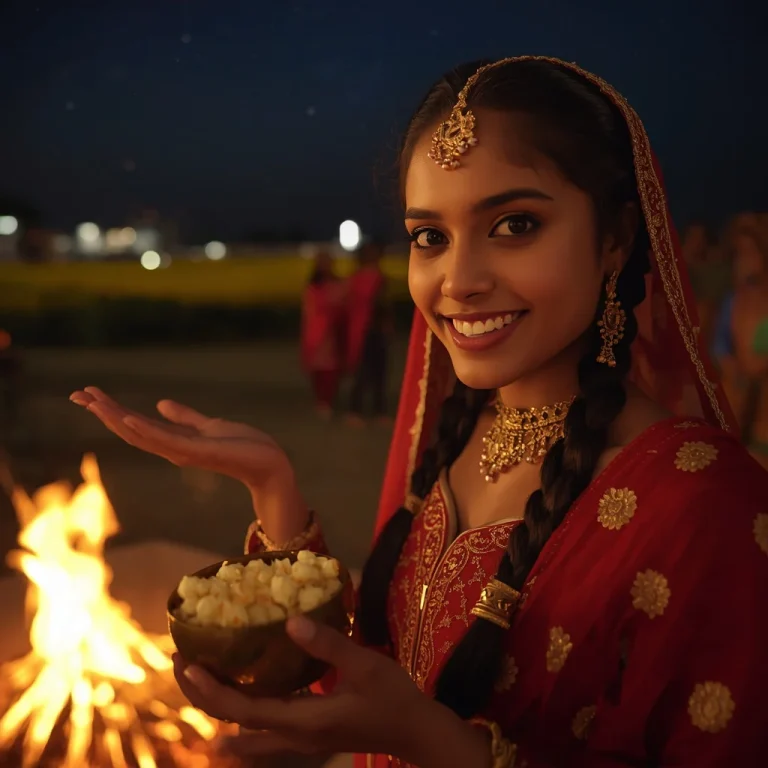Festive Warmth of Lohri Night | trending lohri prompt instagram