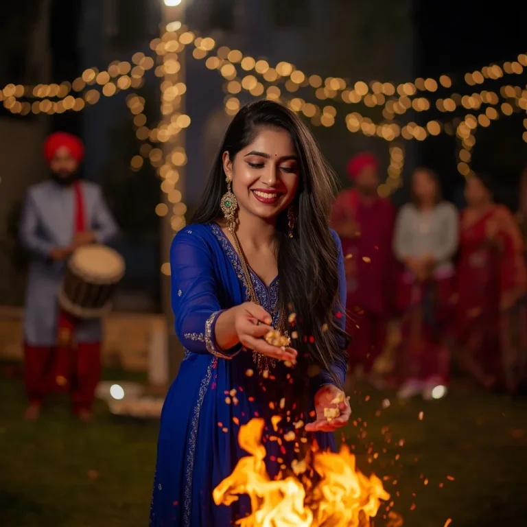 Festive Warmth on Lohri Night | lohri ai prompt