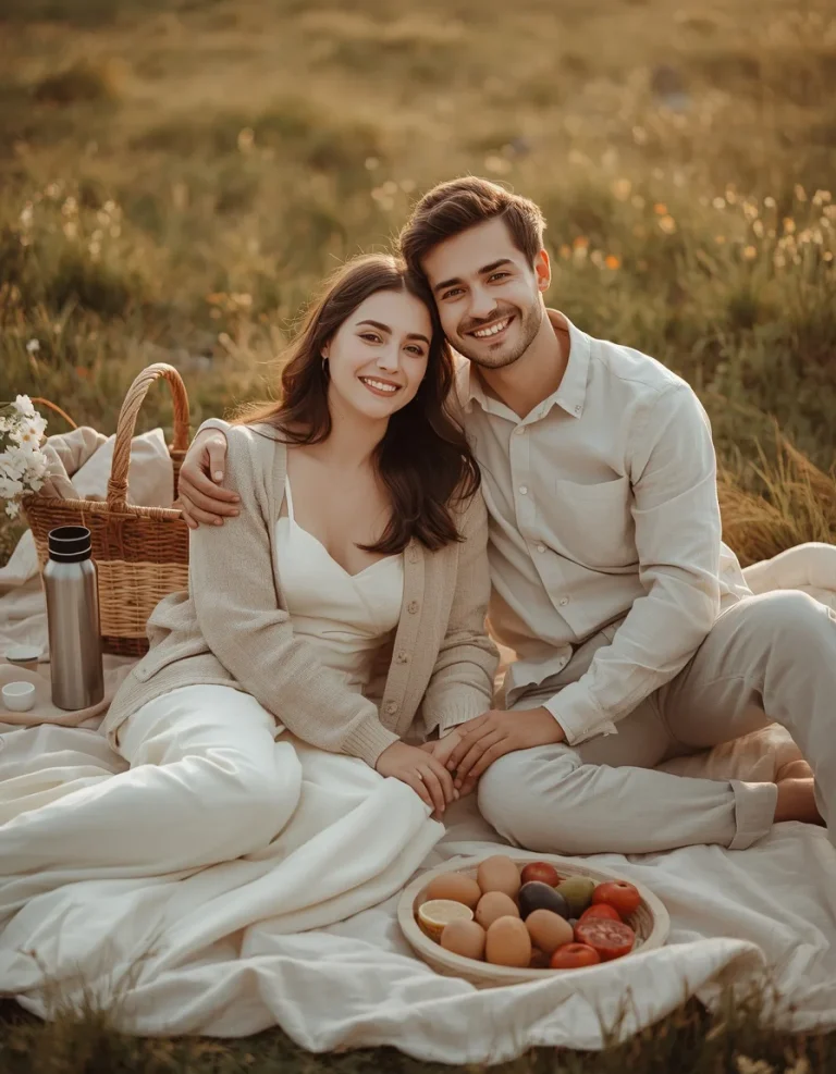 Golden Hour Picnic Romance