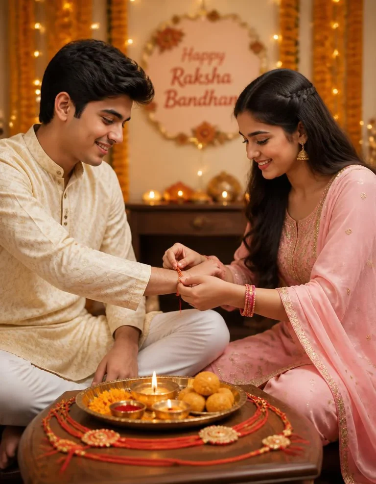 Heartwarming Rakhi Ceremony Between Brother and Sister