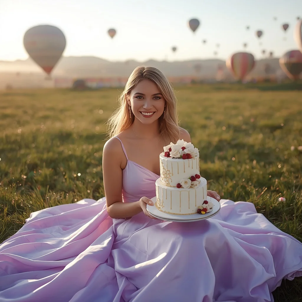 Hot Air Balloon Dawn Celebration | trending birthday prompt copy paste