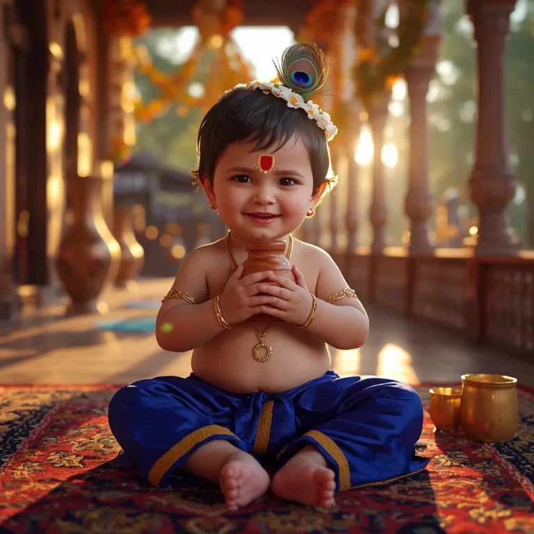 Krishna's Mischievous Matka Hold | krishna janmashtami prompt chatgpt