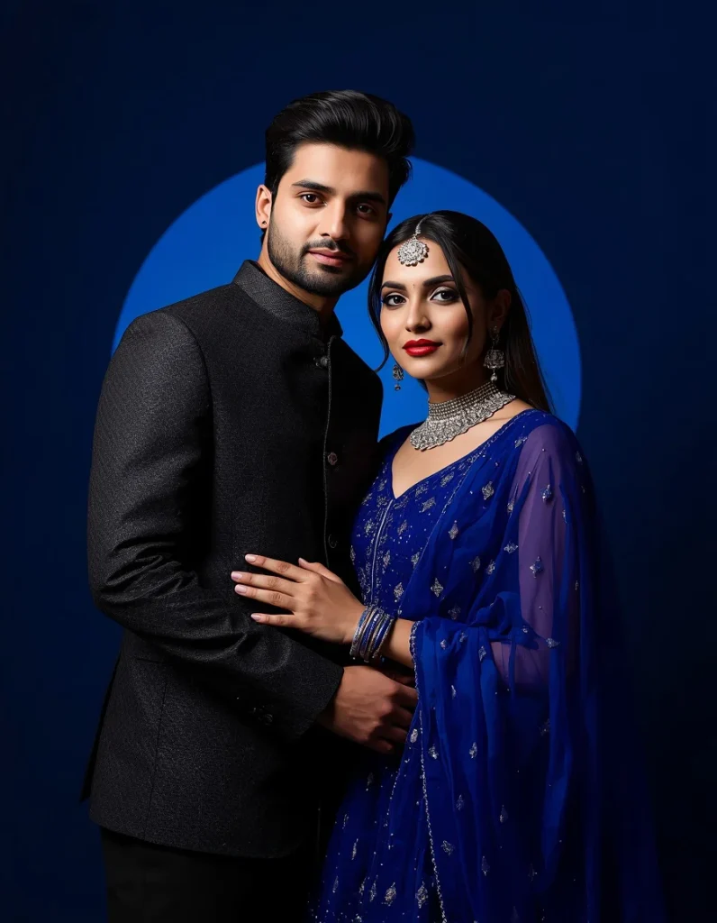 Midnight Blue Editorial Couple