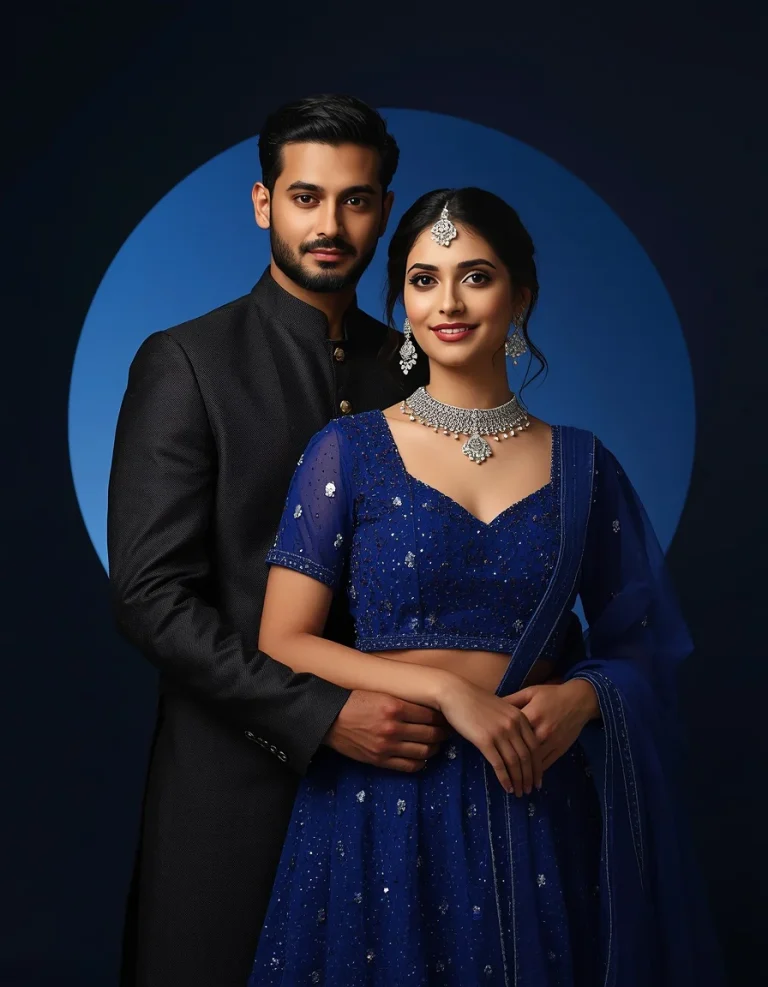 Midnight Blue Editorial Couple