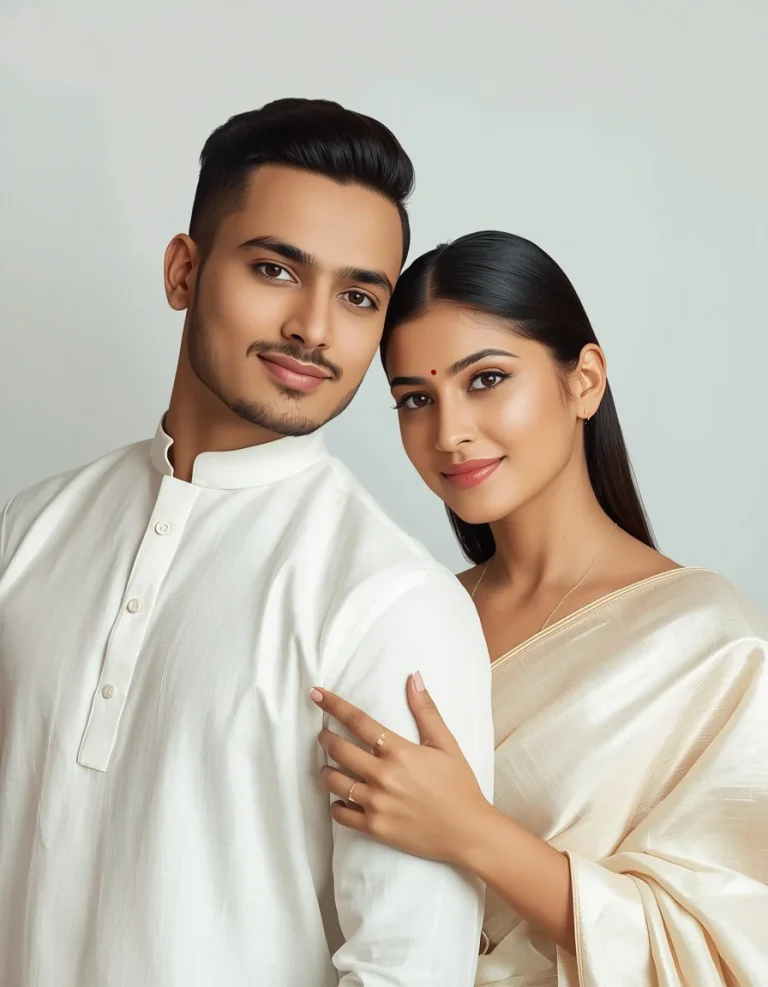 Minimalist White Studio Portrait