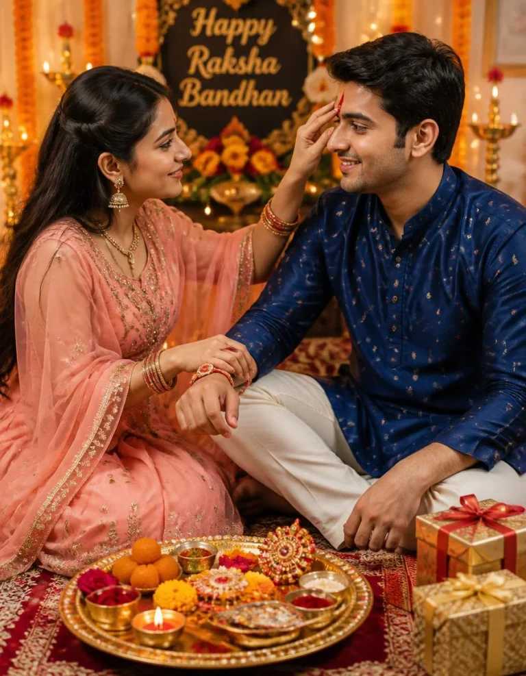Sister Applying Tilak to Brother