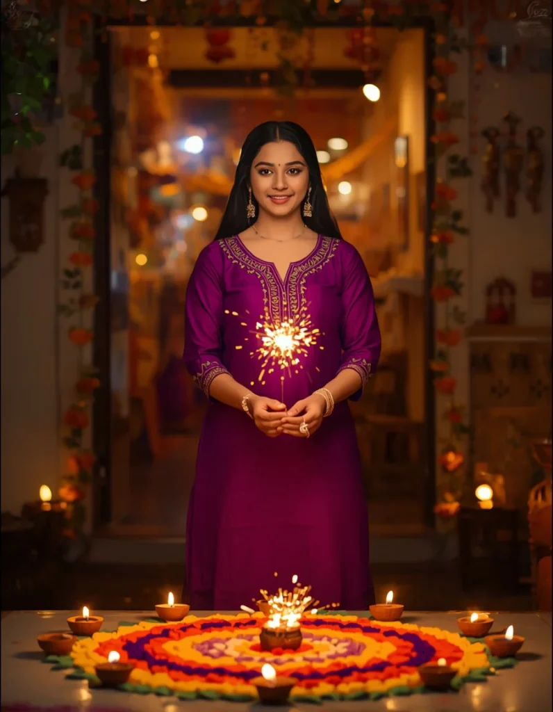 Sparkler And Rangoli